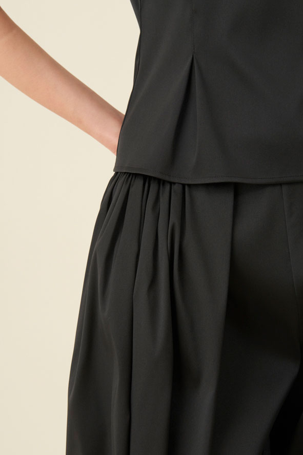 co.go fall winter 2023-2024 black contemporary two piece outfit detail
