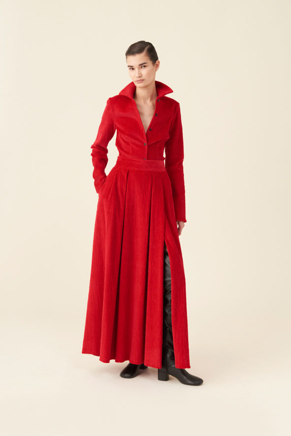 co.go fall winter 2023-2024 red velvet tailleur