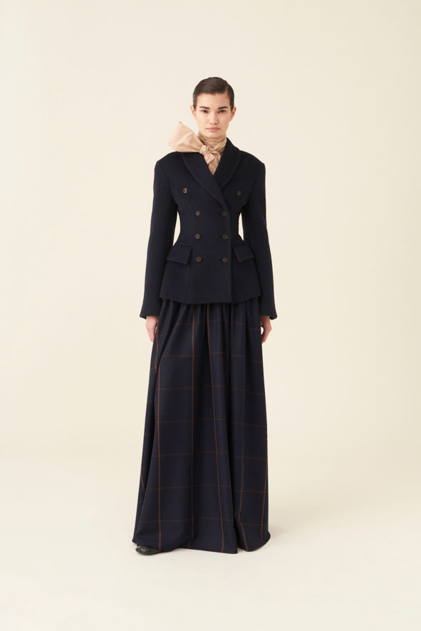co.go fall winter 2023-2024 short wool coat wool skirt