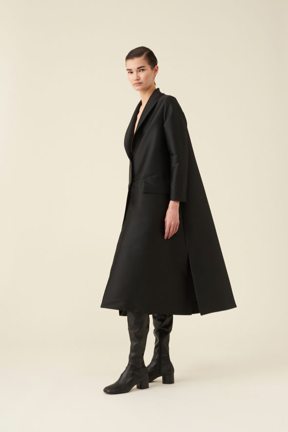 co.go fall winter 2023-2024 solid fabric coat