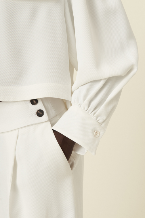 maison cogo ss2024 white summer outfit detail