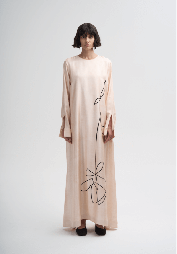long woman dress pink