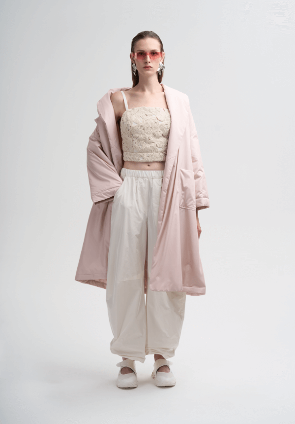 layered tailored light look woman